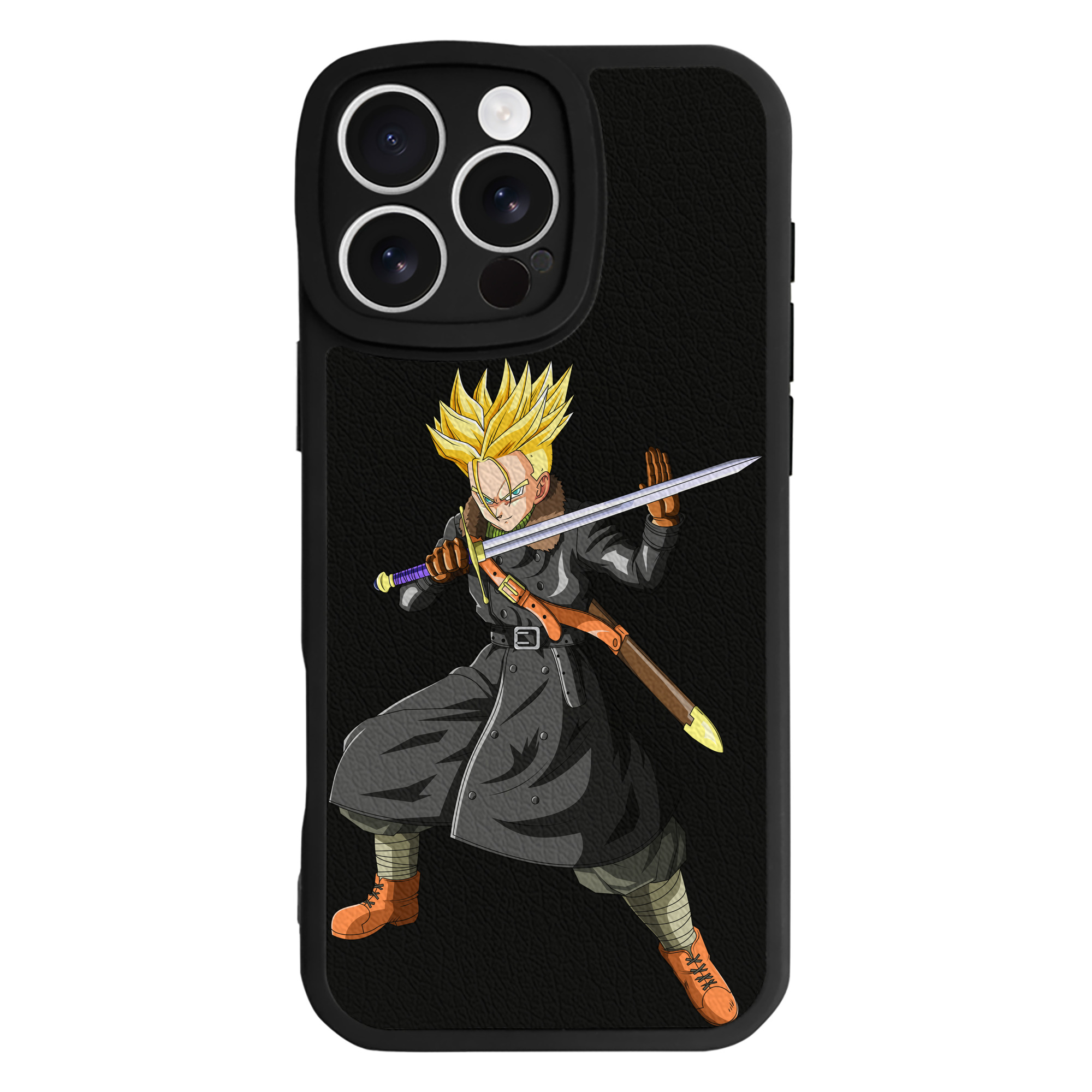 （画像用） ドラゴンボール トランクス（Torankusu）DRAGON BALL Trunks 【iPhone 16シリーズ対応】シリコンスマホケース（レザー調） 材質：シリコン